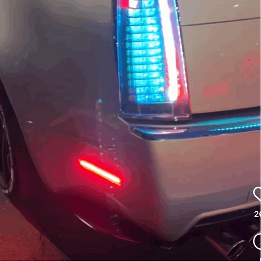 2008-2013 Cadillac CTS / V LED Rear Bumper Side Marker Light Reflector Red