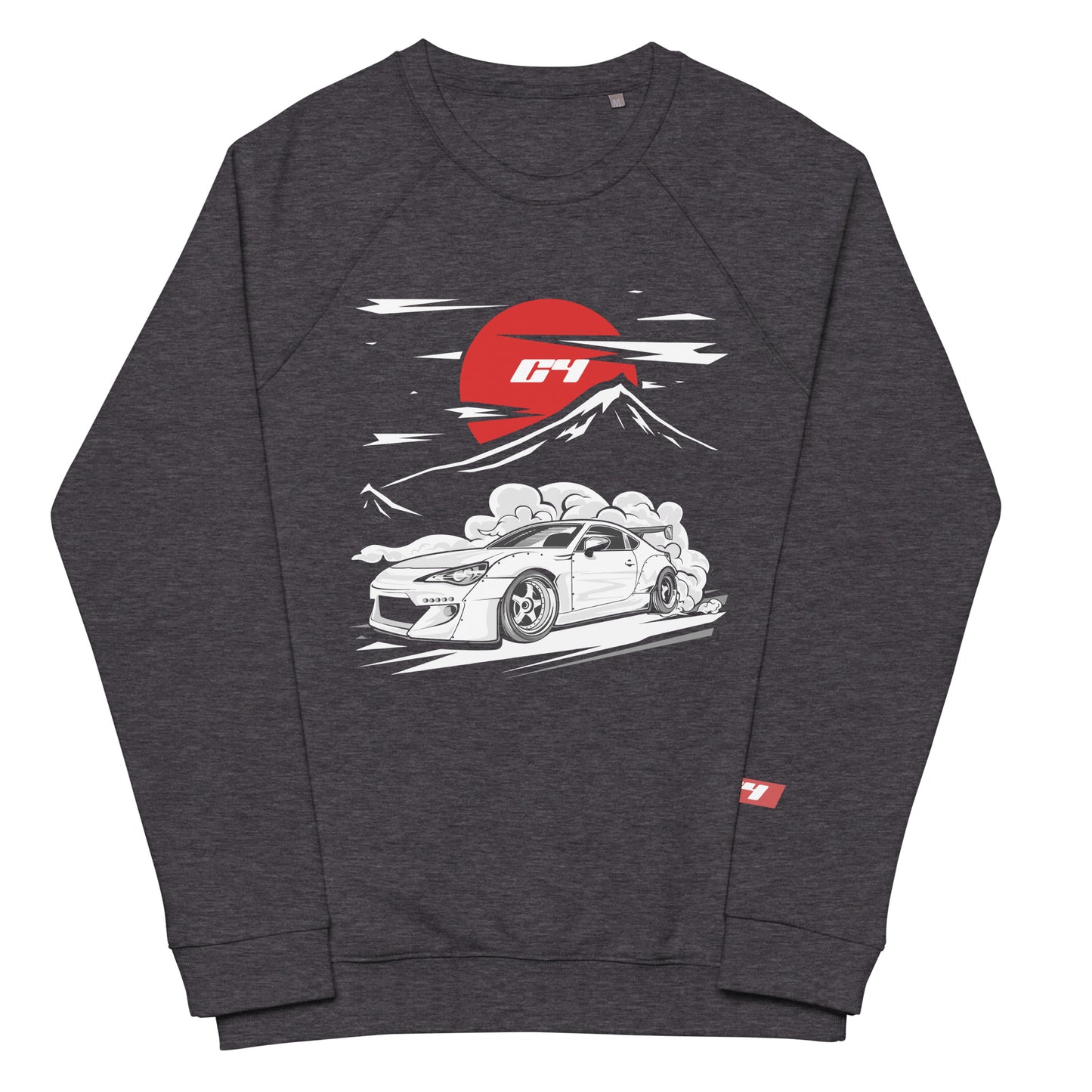 JDM AE86 Unisex organic raglan sweatshirt